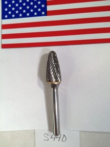 1 NEW FALCON // SGS 1//4/" SHANK CARBIDE BURR END CUT S414 DOUBLE CUT SC-5