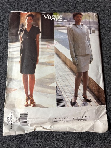 Vogue Patterns Geoffrey Beene 1435 Jacke Kleid & Rock Schnittmuster Größe 12-1