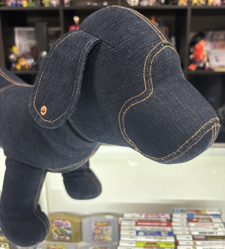 De colección Gap Denim Cachorro Perro Peluche Animal 18 pulgadas Resistente RARO Bebé Gap Denim Oscuro - Imagen 2 de 9