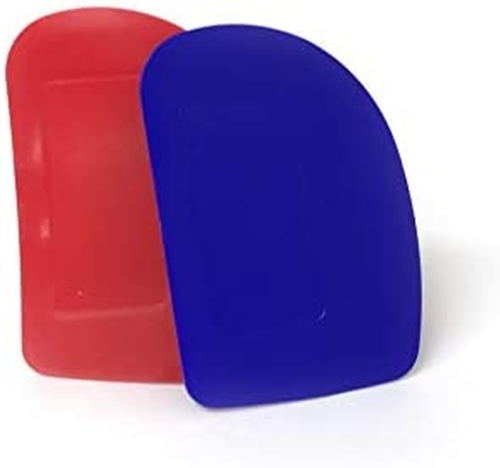 Set of 2 Dough Scrapers Bowl Scraper Food Safe Plastic Pastry Bread Dough Cutter - Picture 11 of 12