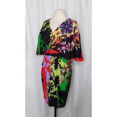 Neu mit Etikett!! Anthropologie RANNA GILL Sabatina Kleid Blumen Strick Kimono bunt Small - Bild 5 von 16