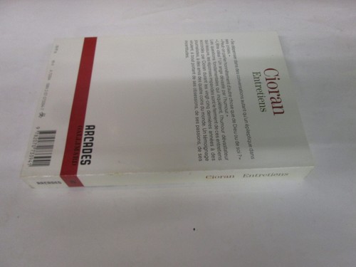 CIORAN . ENTRETIENS .ed gallimard/arcades - Bild 2 von 2