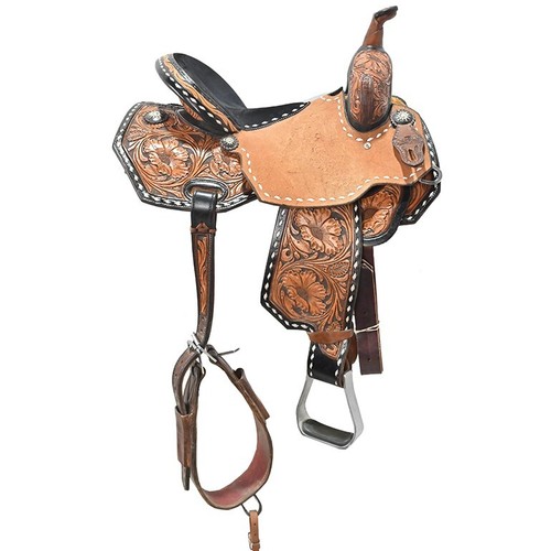 Used 14.5" Scott Thomas Barrel Racing Saddle Code: U145STSBR300 - Picture 4 of 12