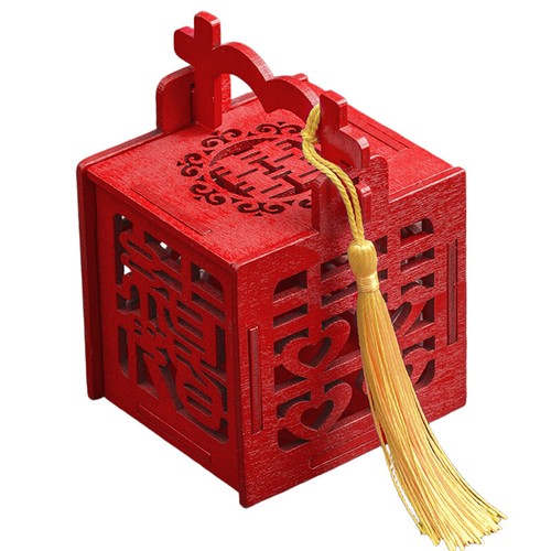 Chinese Style Hollow Out Candy Box Wedding Party Favor Case With Handle Tassels - Picture 19 of 19