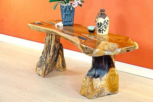 Teak Root Wood Coffee Table Solid Living Room Tree Trunk New - Picture 4 of 10