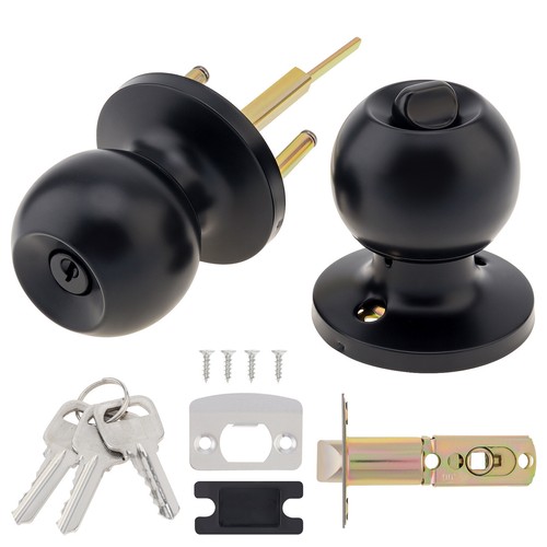 Cerradura de puerta interior/exterior con llave dormitorio baño 1,18"-1,97"" grosor - Imagen 3 de 11