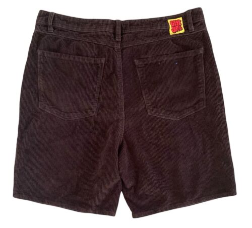 Pantalones Cortos Empyre Pana Sueltos Anchos Calce Relajado Marrón Patinador Grunge Para Hombres Talla 36 - Imagen 5 de 5