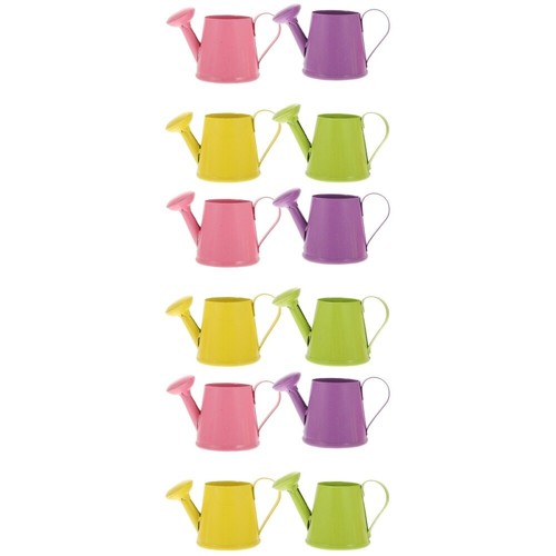 Paquete de 4 latas de riego para niños de metal para interiores en miniatura a granel hervidor de agua para plantas pequeñas - Imagen 3 de 12