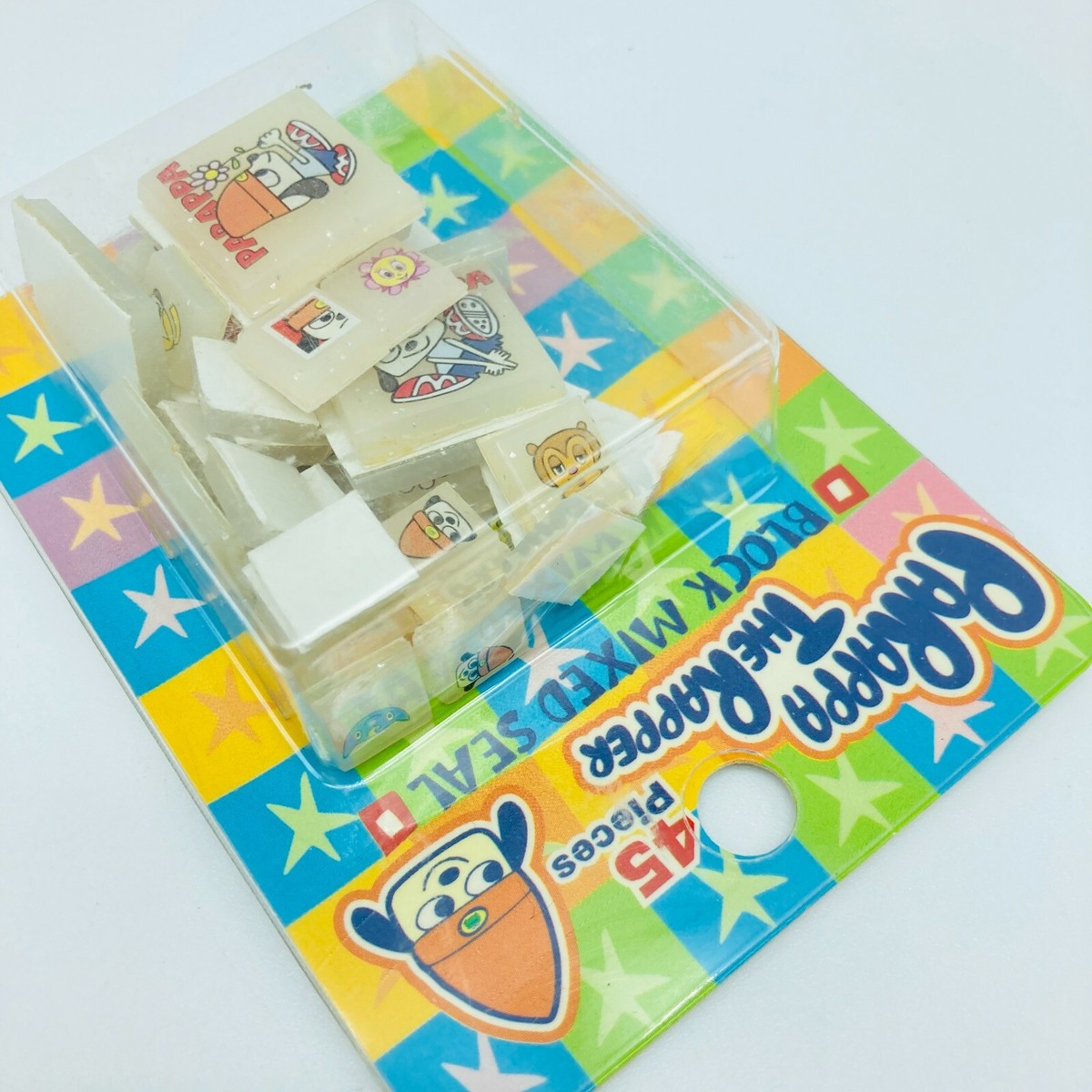 応援グッズ RAP MANIA PARAPPA THE RAPPER Vintage 45pc Mini Block Sticker Japan