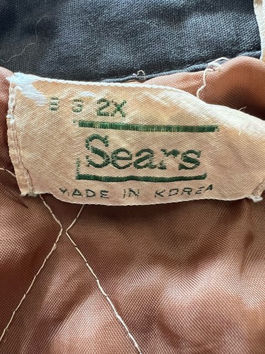 Vintage Sears Quilt Lined Shirt Jacket Size 2X Long Sleeves Acrylic Button Up - Picture 3 of 8