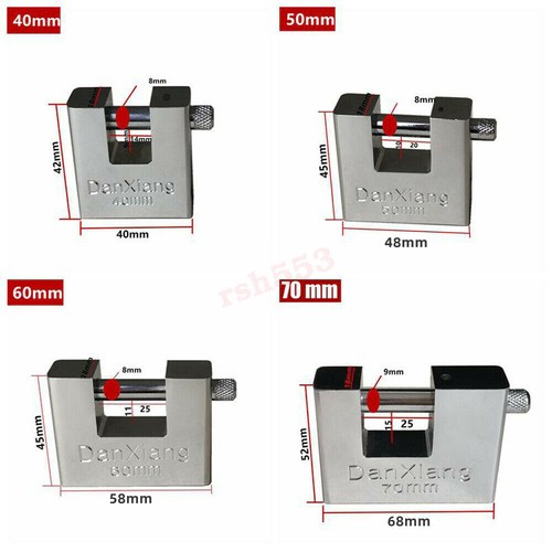 Heavy Duty Container Shutter Garage Security Padlock 3 Keys Stainless Steel New - Picture 9 of 13