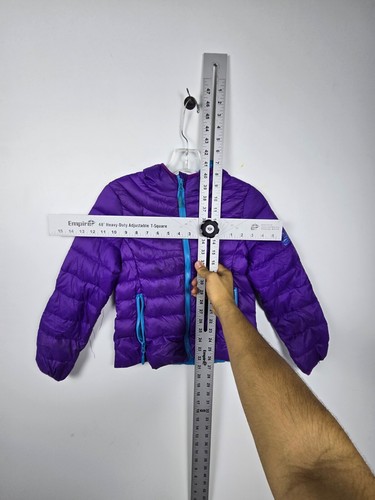 Weatherproof Puffer Jacket Kids S(7/8) Purple 100% Nylon Hooded Long Sleeve