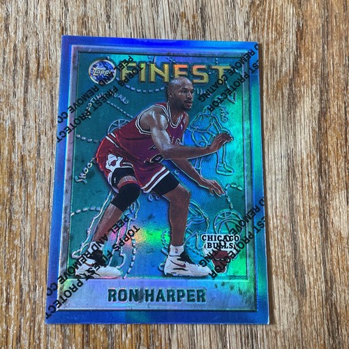 Ron Harper 1995-95 TOPPS FEINSTER REFRAKTOR #5 BULLEN MIT Peeling SELTEN SCHARF