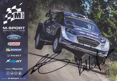Kalle Rovanperä Autograph M-Sport Ford Fiesta WRC team card (21x14.8cm) rally