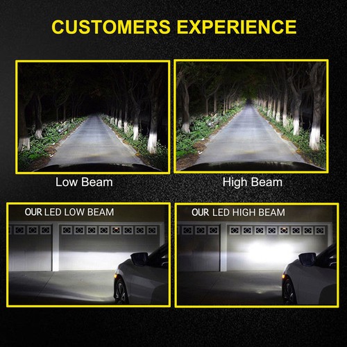H13 2000W 300000LM 4-Sides LED Headlight Kit High / Low Light Bulb 6000K White - Picture 9 of 10