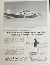 Beechcraft Twin Bonanza Aircraft Plane Magazine Ad Advertisement 1959 Wall Art