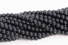 3MM Natural Black Agate Beads Grade AAA Round Gemstone Loose Beads 15.5"
