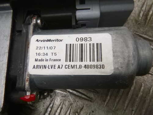 CITROEN SPED RHD 2008 REGOLATORE FINESTRINO ANTERIORE DESTRO GUIDATORE E MOTORE 400983D - Foto 4 di 6