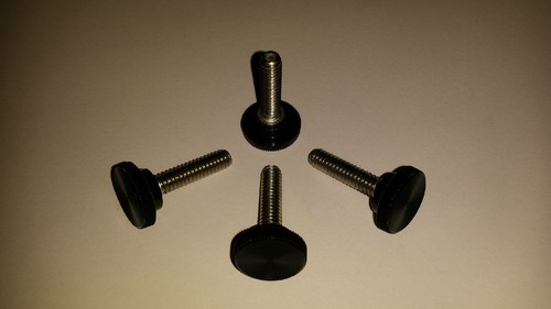 1/4-20 x 1"  (4 pcs) Length Knurled Plastic Head, Stainless Steel Thumb Screw - Picture 1 of 2