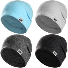 Winter Knitted Thermal Beanies Hats Windproof Ski Snowboard Cycling Hiking Caps