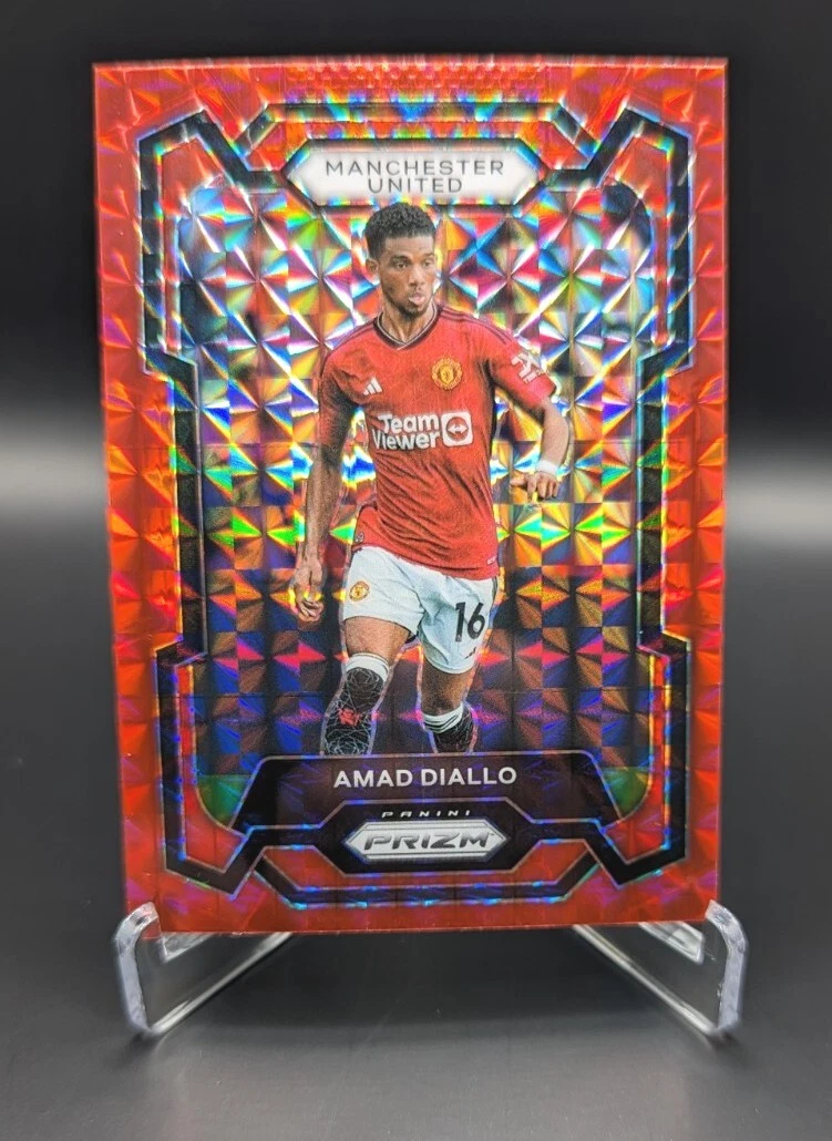 2023-24 Panini Prizm Premier League #52 Amad Diallo Red Mosaic Manchester United