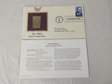 First Day Of Issue 22k Gold Stamp January 24 2001 Roy Wilkins Black Heritage 