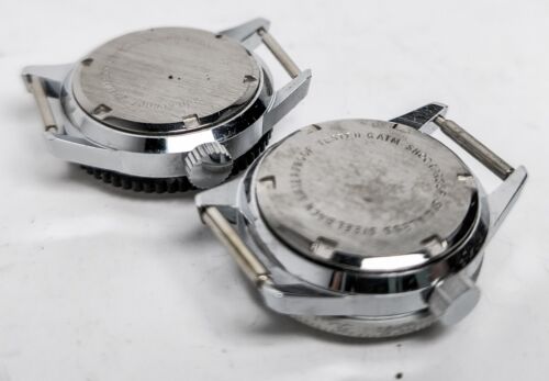 2x Cassa subacquea per orologio da donna con barre in cristallo e molla, 26 mm -- NOS - Foto 5 di 8