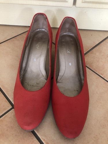 damen sommer schuhe Pumps Gr. 38 Korallenrot GABOR