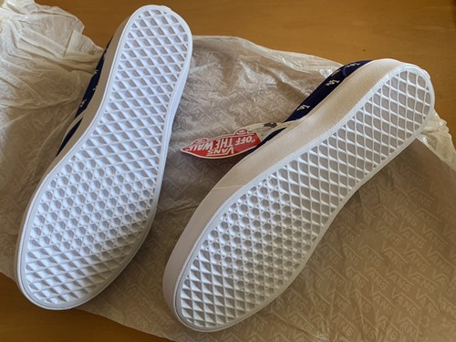 Super Rare LOS ANGELES DODGERS VANS Ultra-Cush Shoes size 9 Men’s Slip-On NEW - Picture 2 of 6