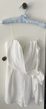 L  Atiste White Romper Women  s Medium Bow Bridal