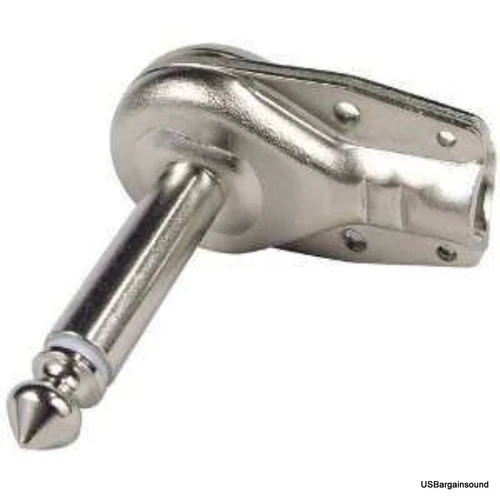 SWITCHCRAFT 228 1/4" Male Mono Flat Right Angle Cable Mount Connector