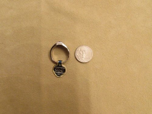 Anello Iniziale "C" Ragazzo/Dito Piccolo Argento Sterling con Pietra Onice Originale - Foto 7 di 14
