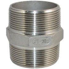 2" 2 inch NPT Stainless Steel 304 Pipe Thread Male Hex Nipple Fitting Adapter