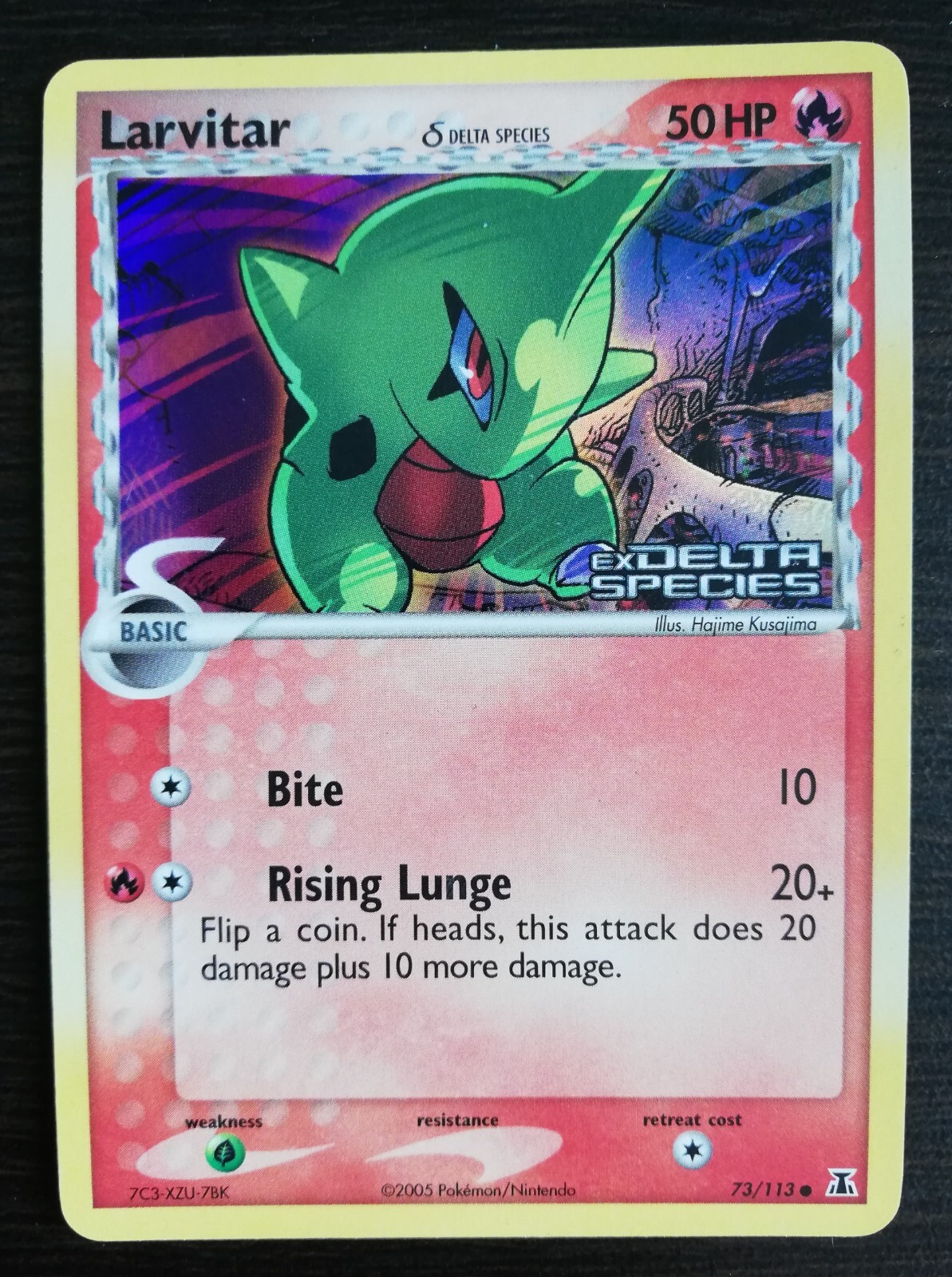Larvitar  Ex Delta Species  73/113 Reverse Holo Pokemon Card NM