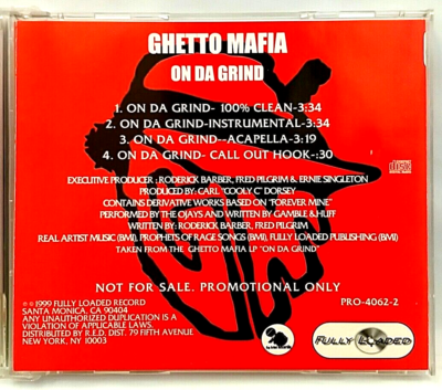 CD) Ghetto Mafia – On Da Grind, Promo, PRO-4062-2, Single, Rare