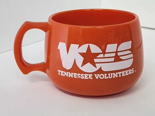 Tennessee Vols Football Cup Orange Man Cave Mug Made in USA Plastic