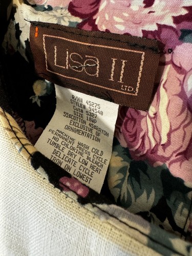 NWT Vintage Lisa II Dress 18 Petite Dark Floral Cottagecore Modest 80’s - Picture 9 of 11