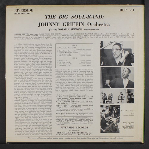 JOHNNY GRIFFIN: the big soul-band Riverside Records 12" LP 33 RPM - Picture 2 of 3