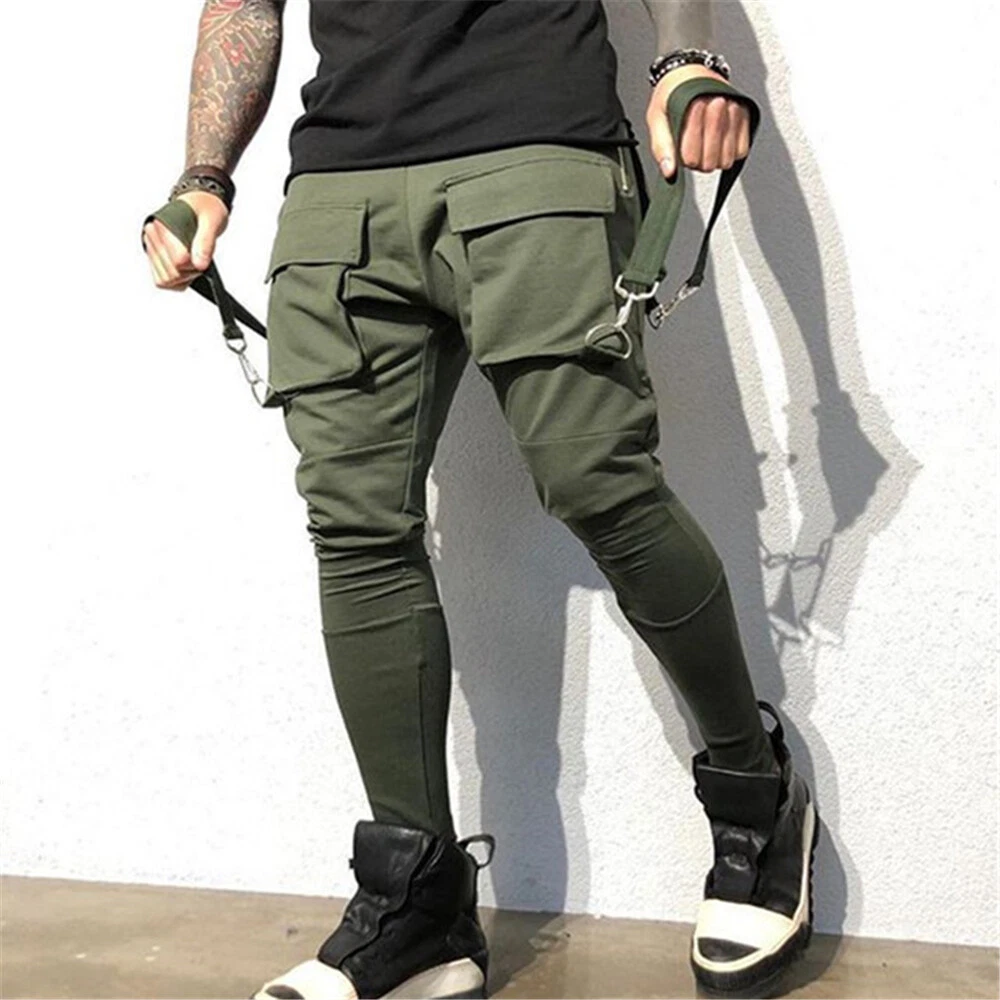 Mens Casual Sports Pants Sweatpants Joggers Breathable Fitness Hip Hop Trousers