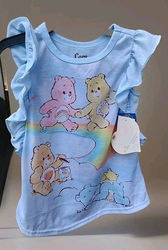 Care Bears Kleinkind Mädchen blau Flatterärmel Nachthemd, Kleid Größe 2T - Bild 1 von 6