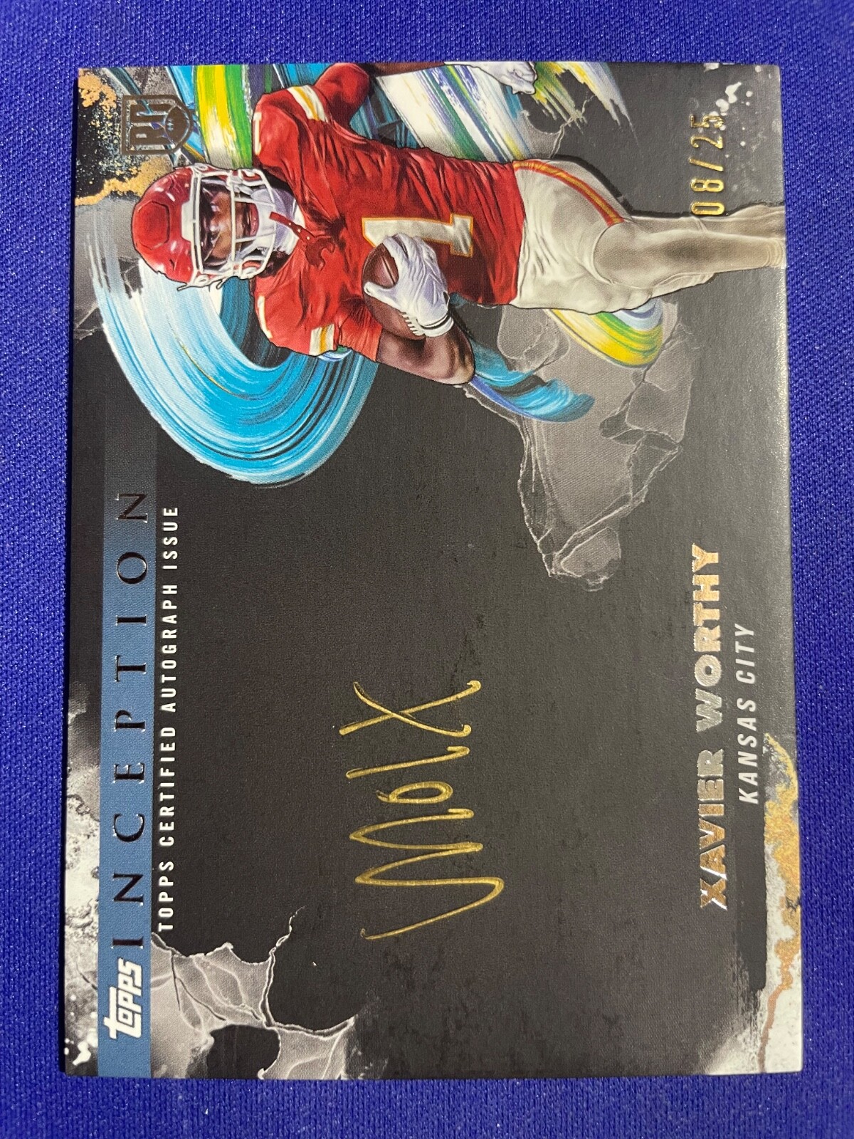 2024 Topps Inception Silver Signings On Card Auto Xavier Worthy /25 GOLD INK SSP
