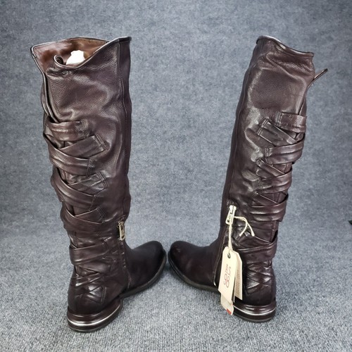 Stivali AS 98 Teagan donna taglia EU 39 US 8 marroni al ginocchio zip alti equitazione - Foto 20 di 23