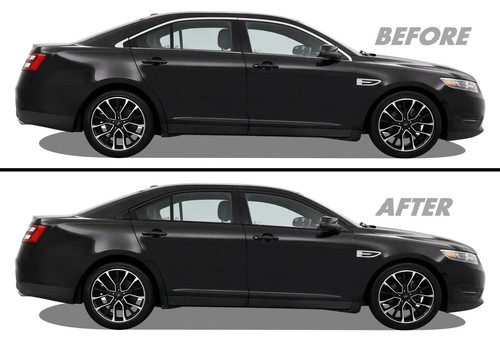 Chrome Delete Blackout Vinyl Overlay for 2010-19 Ford Taurus Window Trim - Bild 1 von 5