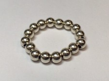 STERLING SILVER ROUND BALL BEAD RING BAND UNISEX SZ 5-7