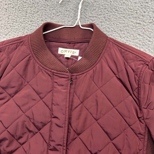 Orvis Quilted Jacket Womens Size Medium Thinsulate Red - Picture 5 of 14