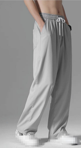 Pantalone uomo con tasche profonde vestibilità ampia casual jogging uomo twill - Foto 4 di 9