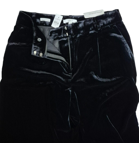 LOFT Velvet High Rise Wide Leg The Peyton Trousers Women's Size 10 Black - NWT - Picture 4 of 12