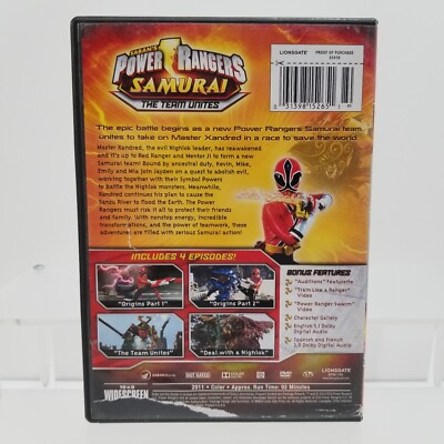 DVD Power Rangers Samurai - The Team Unites & Super Samurai