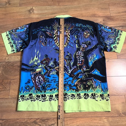La Rocka BC Ethic Vince Ray shirt Sz. XL VTG Black Magic Voodoo Tiki Witchcraft - Picture 8 of 8