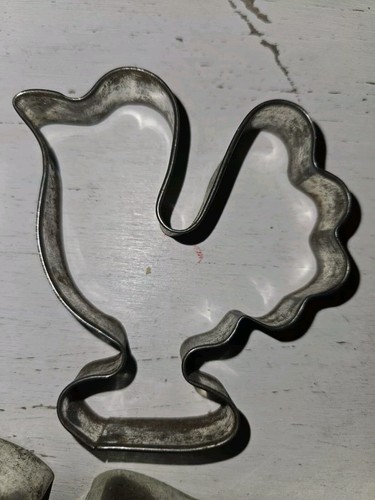 Tagliabiscotti Vintage Barnyard 11 Metallo Fattoria Forme Animali Rustico Casale - Foto 3 di 14